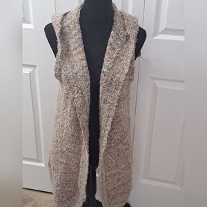 Cynthia Rowley Long Hooded Sweater Vest  Size L